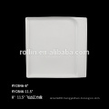 square shape white porcelain dinner plate for restaurant/hotel